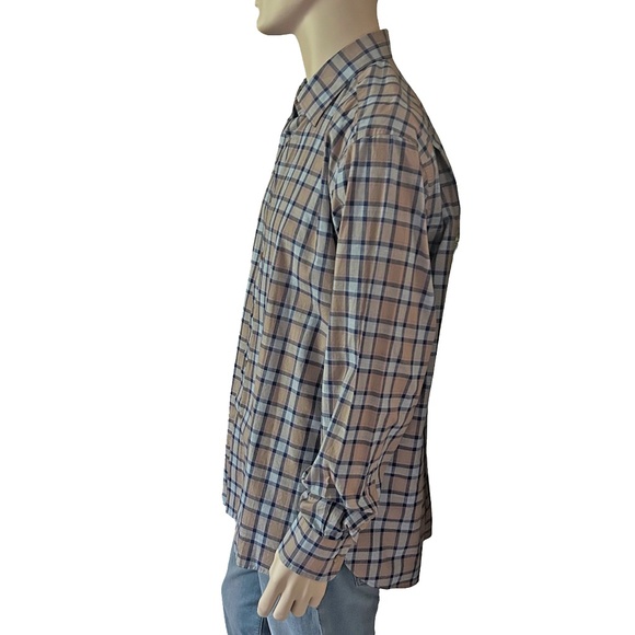 Joseph Abboud Plaid Shirt Spread Collar Full Button Front French Placket NWOT - Picture 5 of 16